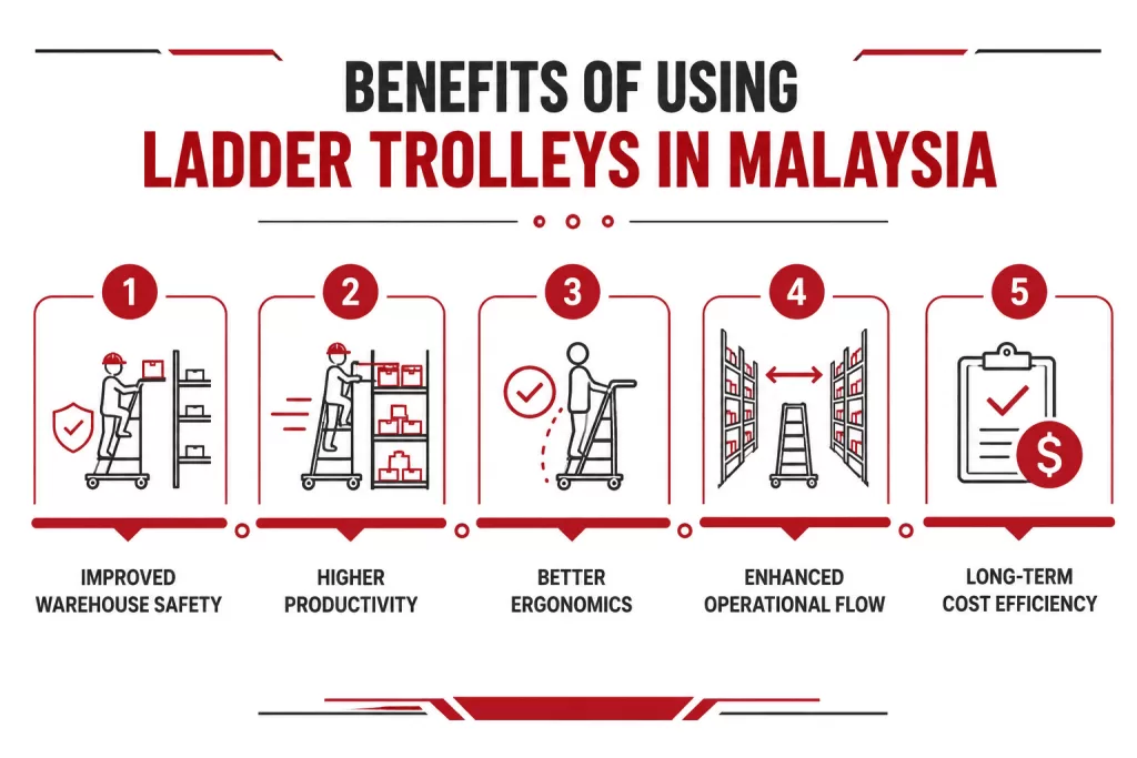 Benefits of Using Ladder Trolleys in Malaysia