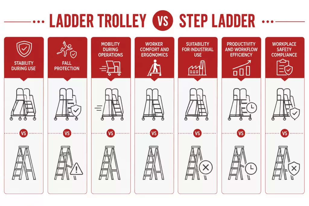 Ladder Trolley vs Step Ladder in Malaysia Ladder Trolley vs Step Ladder in Malaysia